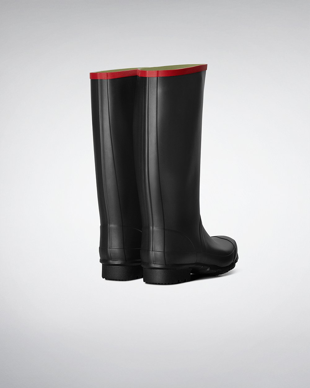 Womens Hunter Argyll Full Knee - Tall Rain Boots Black - 4965-FJOGS